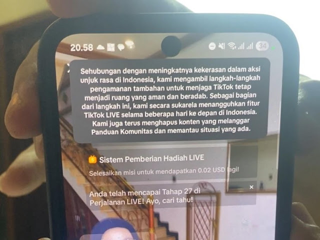 TikTok Nonaktifkan Fitur Live di Indonesia Imbas Meningkatnya Aksi Kekerasan Demo-nexzine.id TikTok Nonaktifkan Fitur Live di Indonesia Imbas Meningkatnya Aksi Kekerasan Demo-nexzine.id