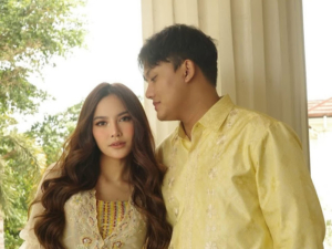 Momen Pertama Lebaran Mahalini dan Rizky Febian Setelah Pindah Agama.