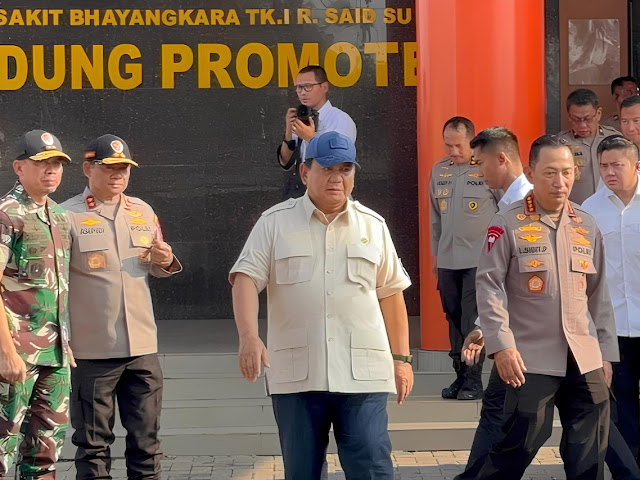 Prabowo Minta Kapolri Naikkan Pangkat Polisi Korban Demo Ricuh