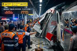 Tragedi Maut di Bekasi Timur: KA Argo Bromo Anggrek Tabrak KRL, Puluhan Penumpang Terjebak