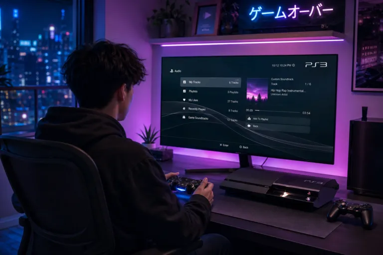 Cara ganti lagu background PES PS3 menggunakan musik sendiri melalui menu sistem.