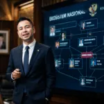 Utusan Khusus Presiden Raffi Ahmad saat menghadiri acara formal pemerintahan di Jakarta.