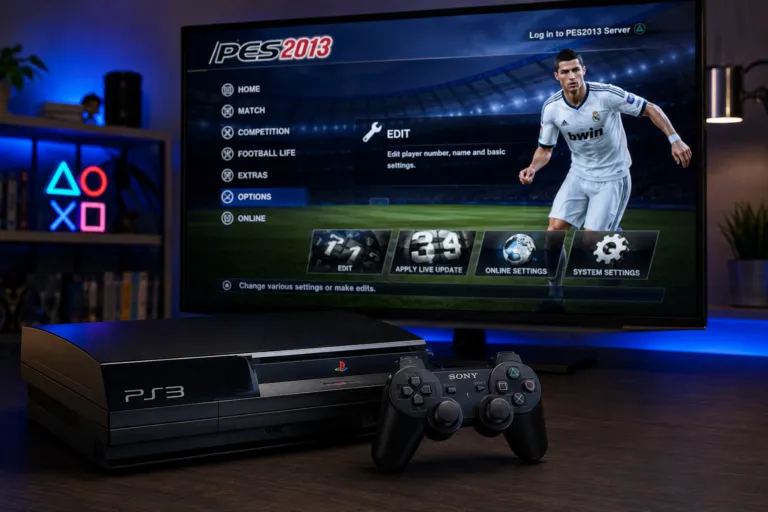 Cara update PES PS3 agar data patch terbaru masuk tanpa menghapus data edit dan settingan formasi lama yang sudah disimpan pemain.
