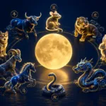 8 shio yang melambangkan keberuntungan dalam ramalan astrologi Tiongkok.