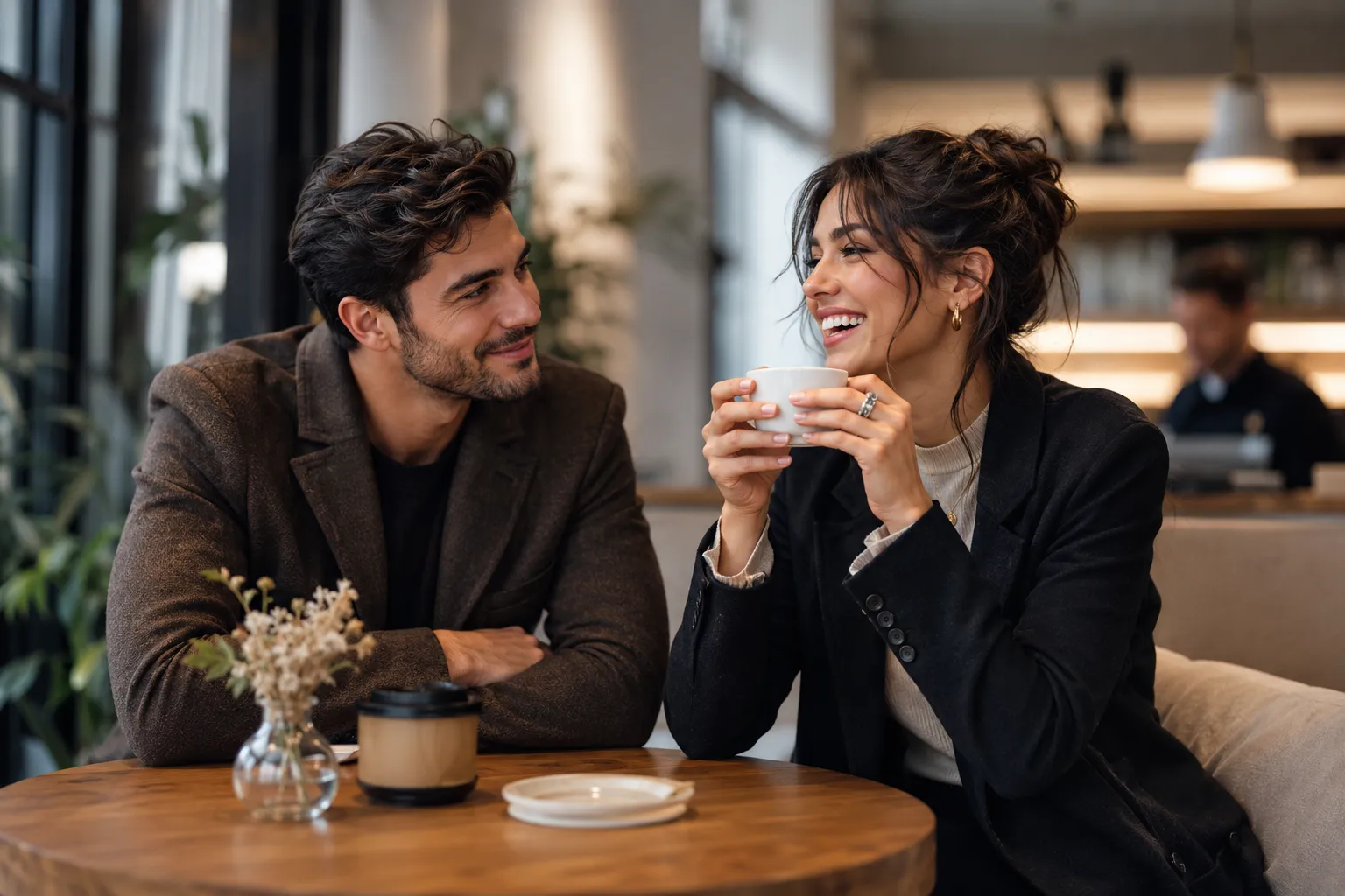 Interaksi romantis antara seorang pria dan perempuan yang menunjukkan sifat perempuan yang disukai laki-laki taurus.