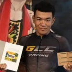 Zidan Attala Nouval Hidayat saat menjuarai balap sepeda jarak jauh Bentang Jawa 2026.